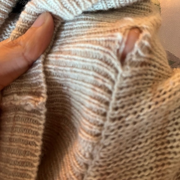 Zadig & Voltarie Deluxe Misti Print 100% Cashmere Beige Open Front Cardigan - Picture 11 of 13